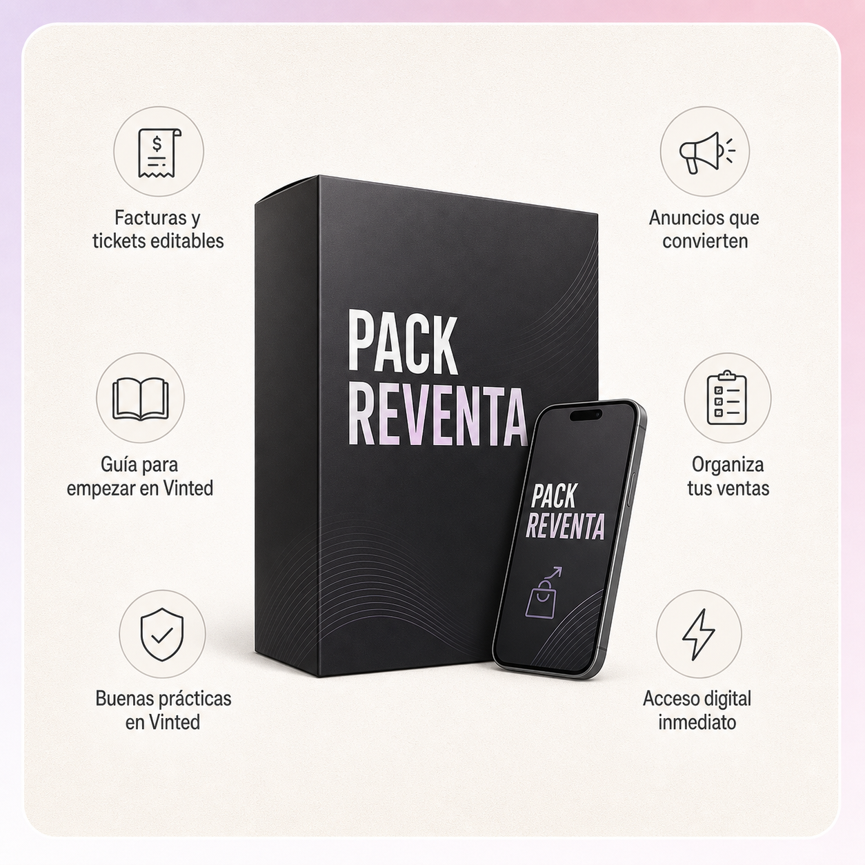 Facturas y Tickets editables + Guía evitar baneos en vinted + guía empezar en vinted