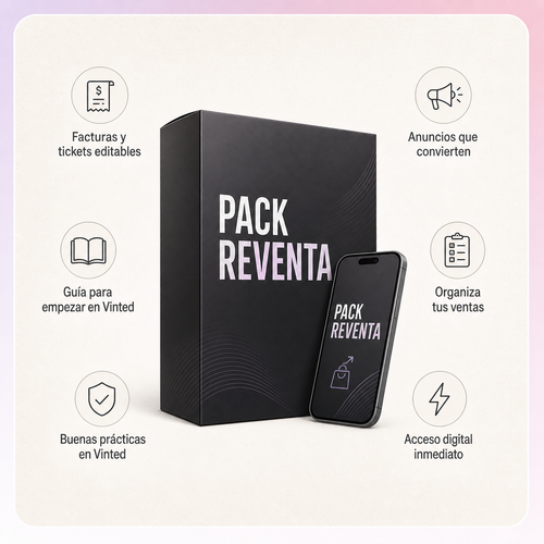 Facturas y Tickets editables + Guía evitar baneos en vinted + guía empezar en vinted